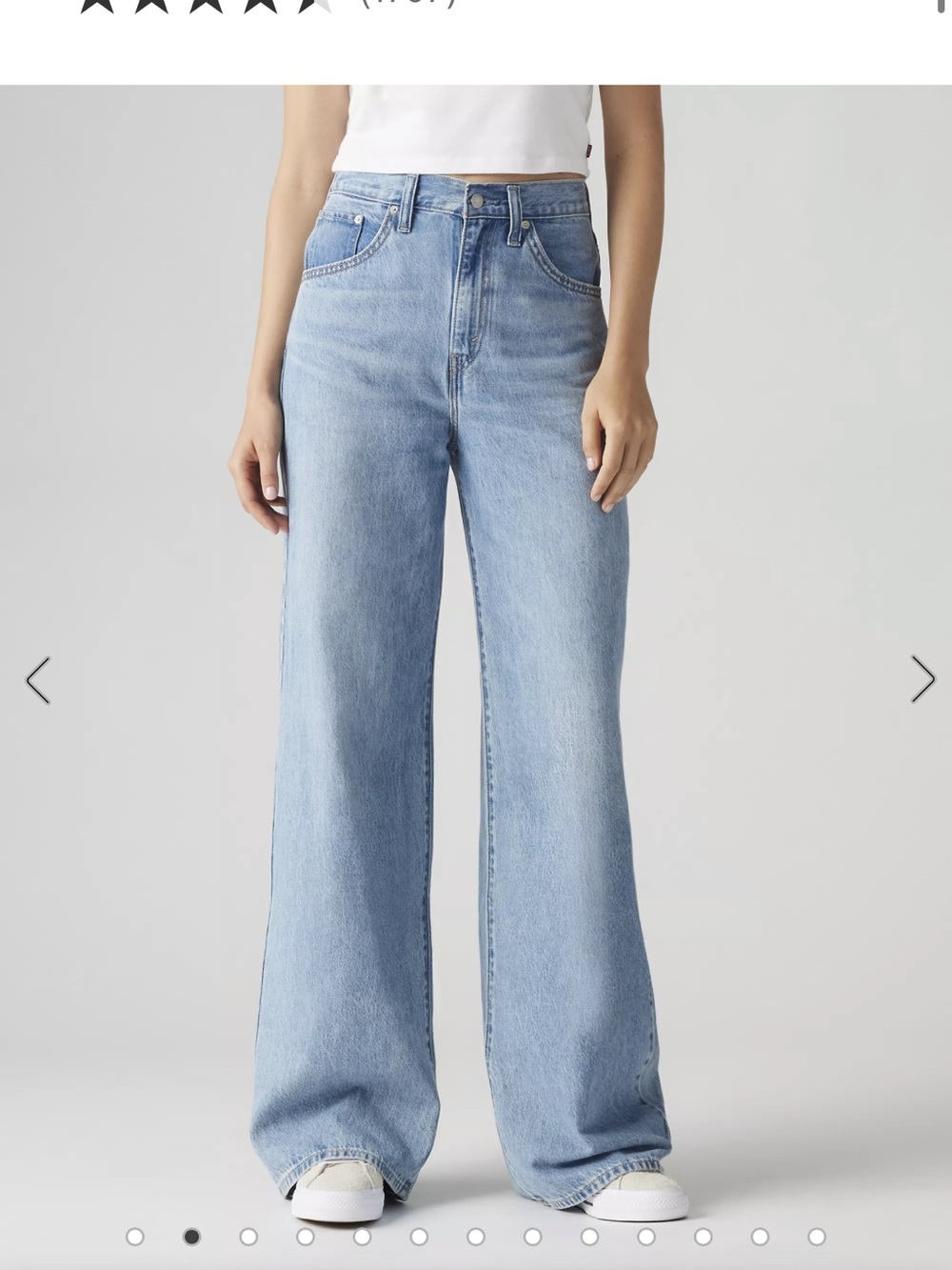 Levi's Cinch Light Blue High-Rise Wide Leg Jeans